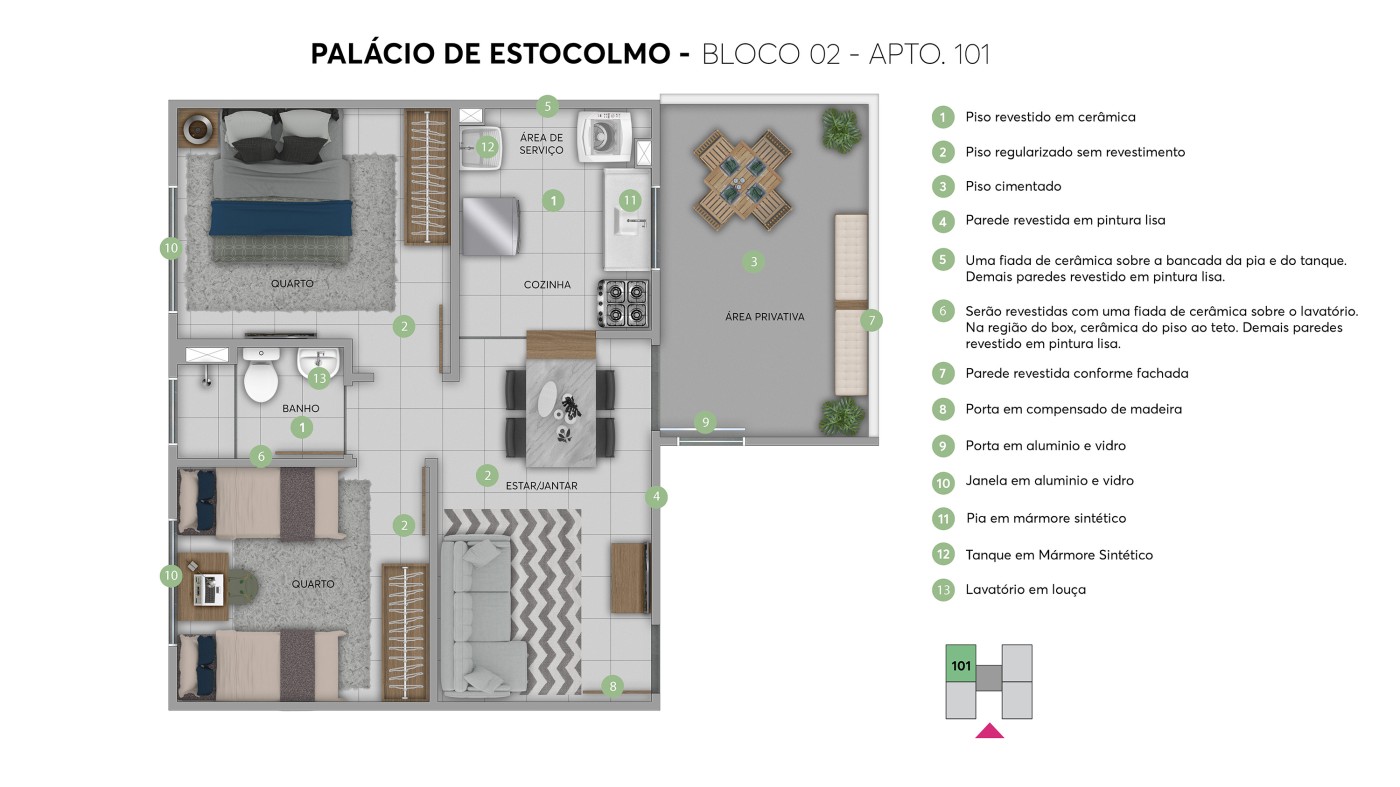Apartamento, 2 quartos, 44 m² - Foto 10