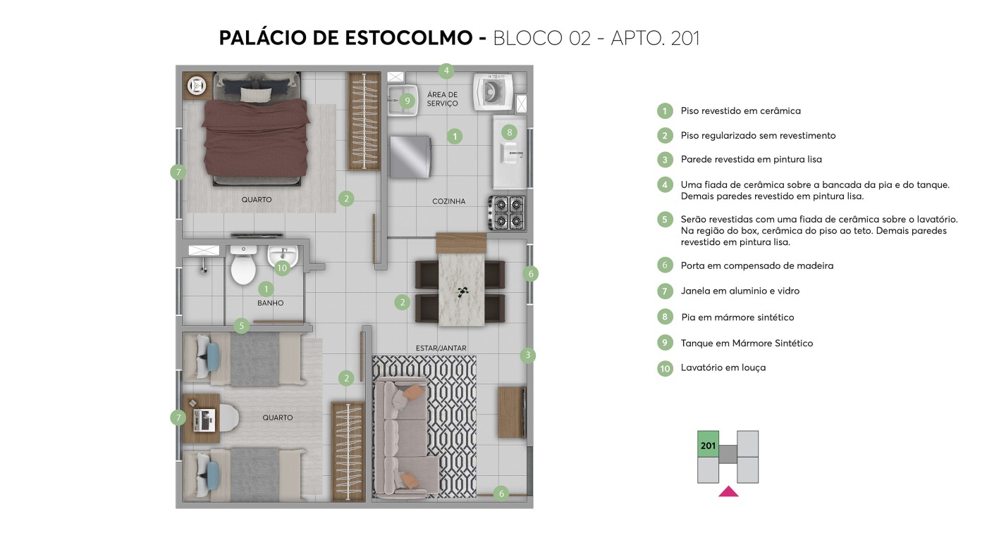 Apartamento, 2 quartos, 44 m² - Foto 11