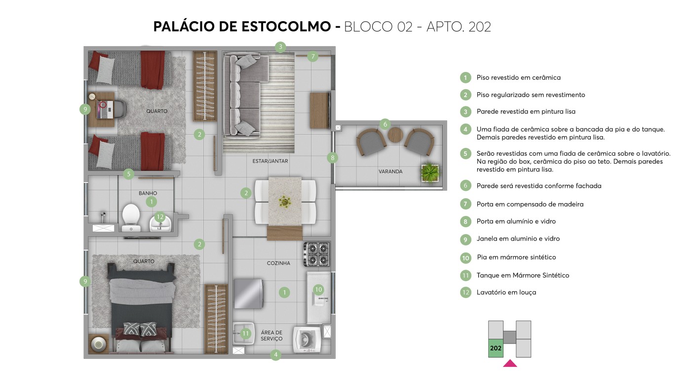 Apartamento, 2 quartos, 44 m² - Foto 12